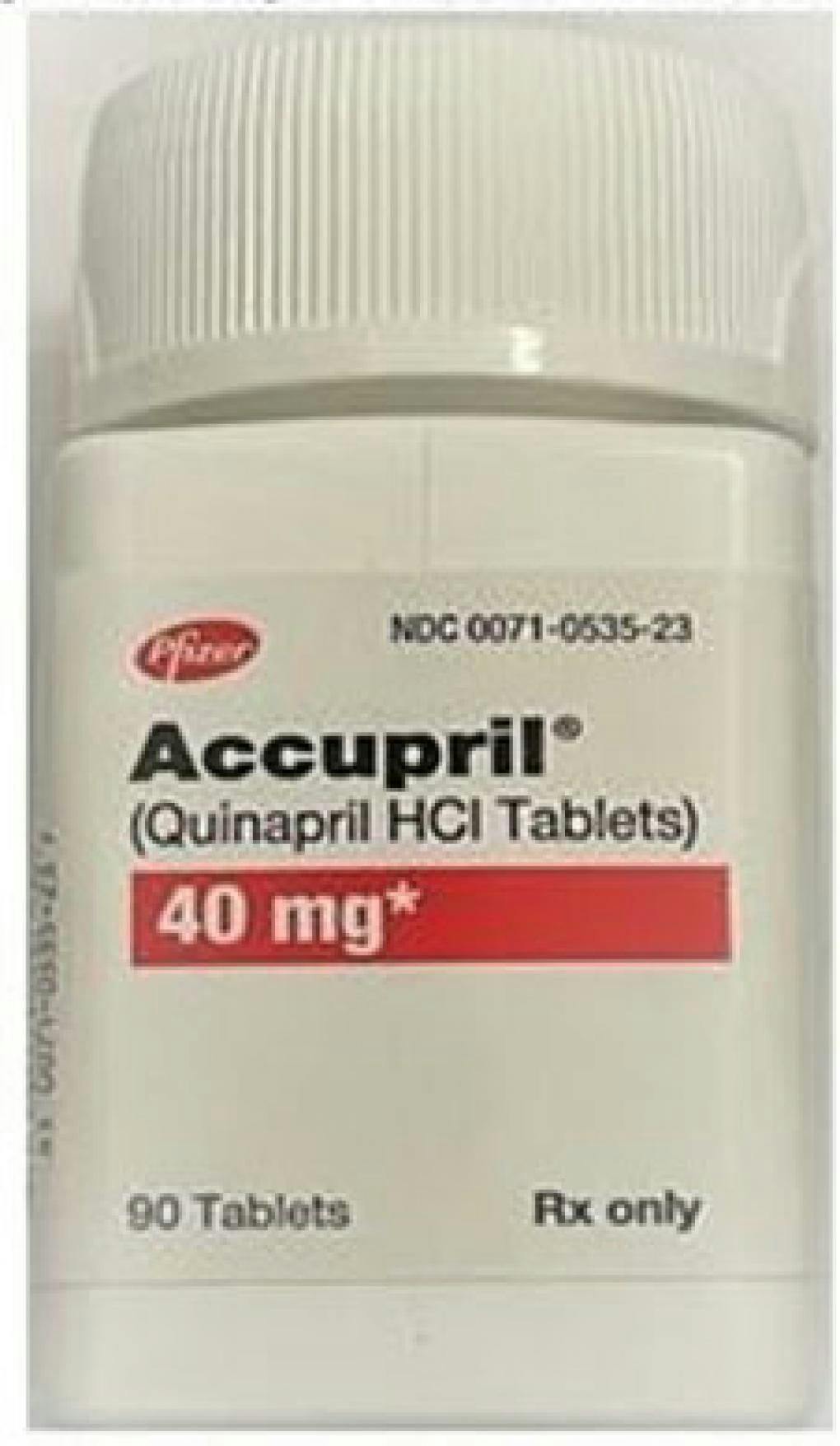 Pfizer Recalls Five Lots of Accupril