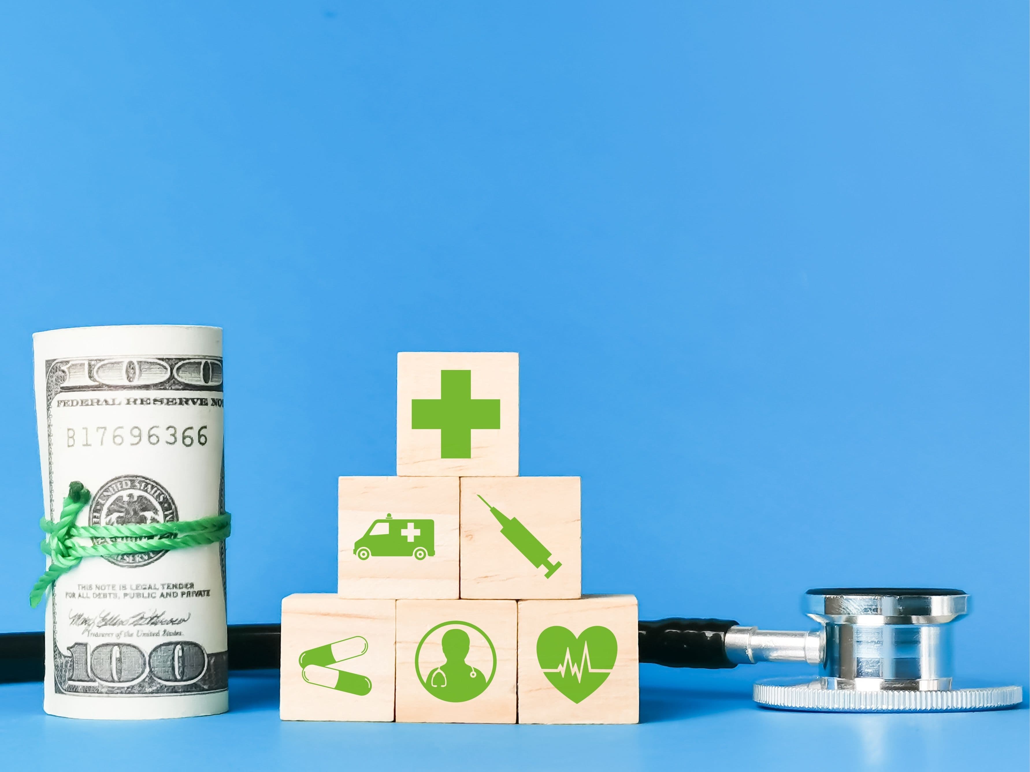 money building blocks and stethoscope | Image credit: ©Ekahardiwito  stock.adobe.com