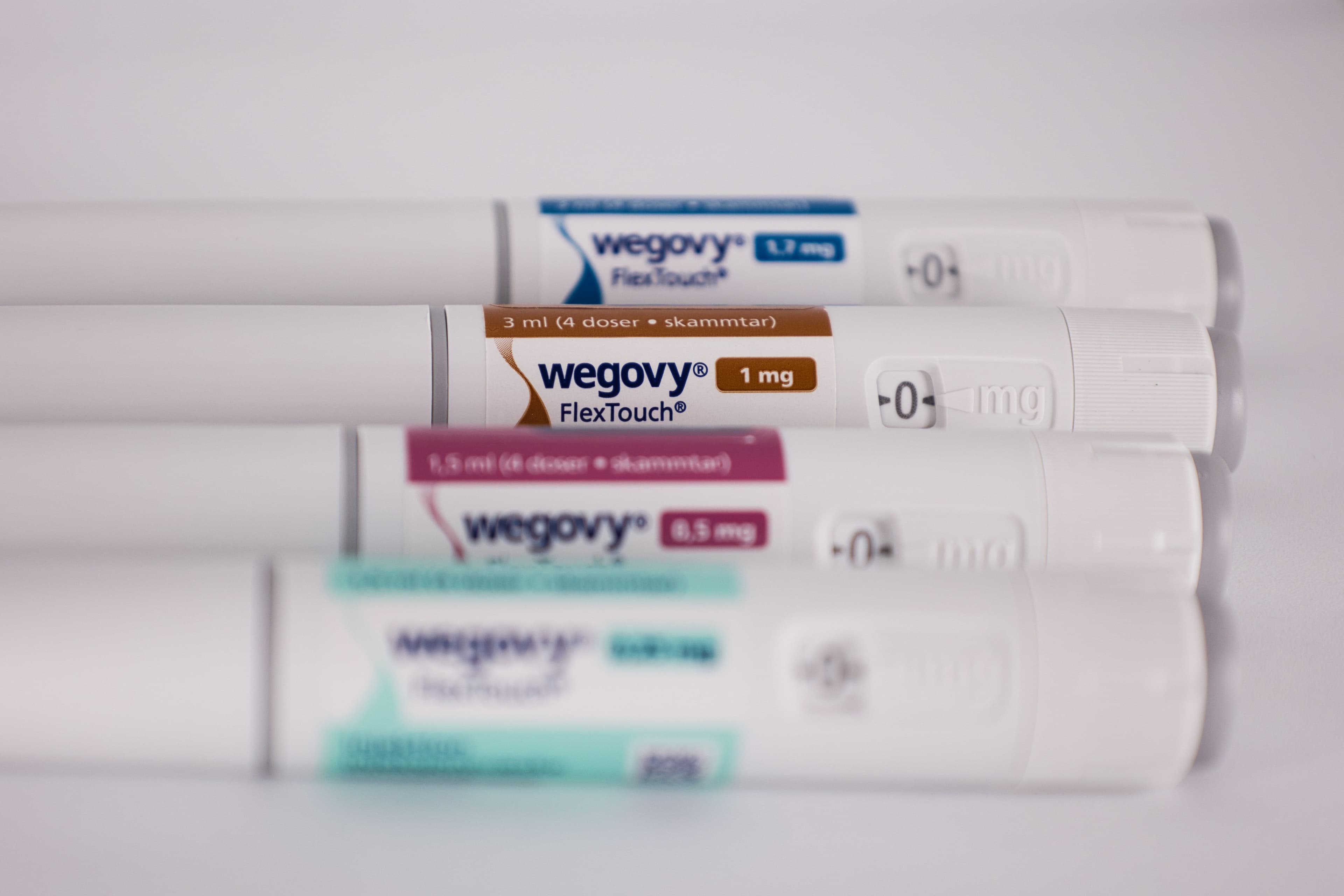 Four Wegovy injectors side by side | Image credit: ©Patrick Bay Damstad  stock.adobe.com